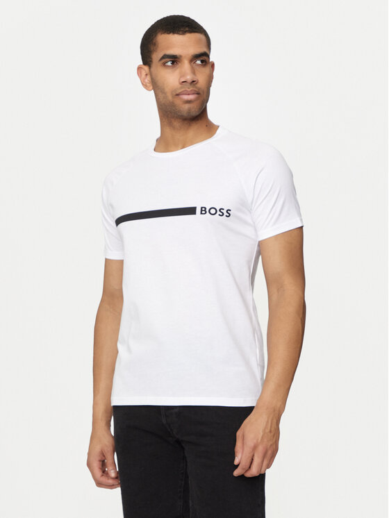Boss Tricou T-Shirt Rn Slim Fit 50517970 Alb Slim Fit