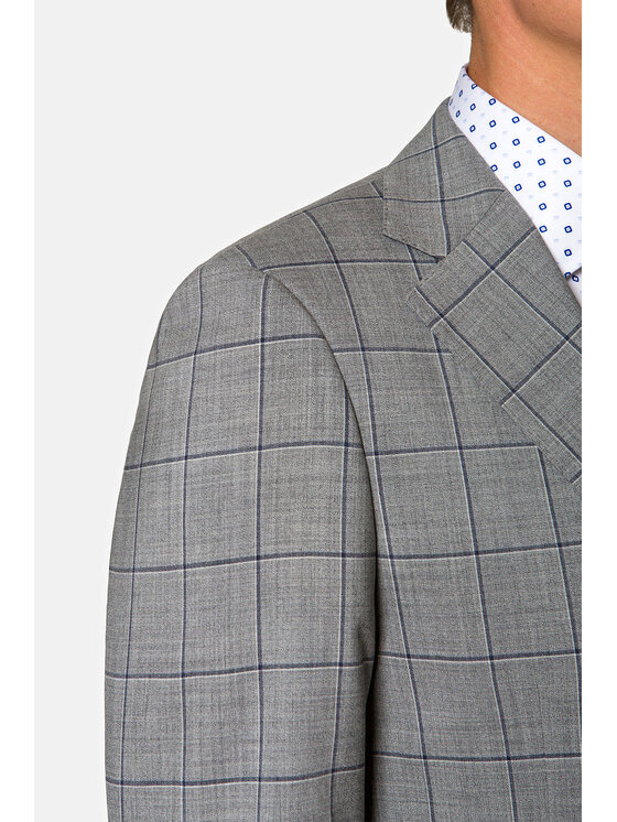 Lancerto Lancerto Garnitur Maldon Szary Regular Fit