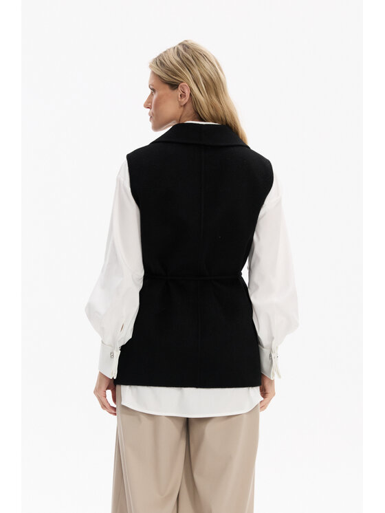 Deni Cler Milano Deni Cler Milano Kamizelka T-DC-4054-F5-90-90-1 Czarny Regular Fit
