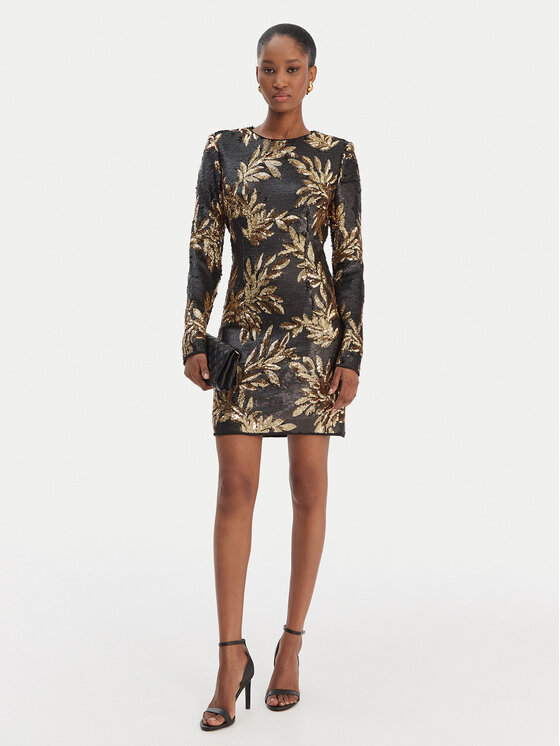 Marciano Guess Marciano Guess Коктейлна рокля 6RGK01 6358A Черен Slim Fit