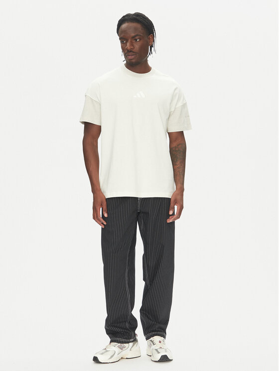 adidas adidas Tričko ALL SZN Colorblock JJ3679 Biela Loose Fit