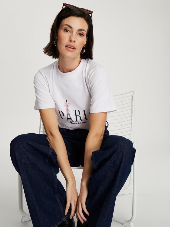 Cross Jeans Cross Jeans T-Shirt 56229-008 Biały