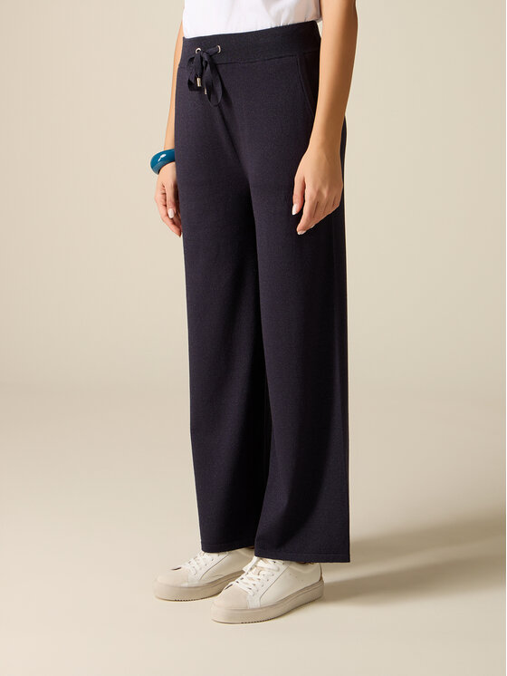 Oltre Oltre Pantaloni di tessuto P603J002463N034 Blu Baggy Fit