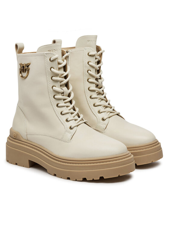 PINKO PINKO Schnürstiefeletten Mia 11 SD0141 P001 Écru