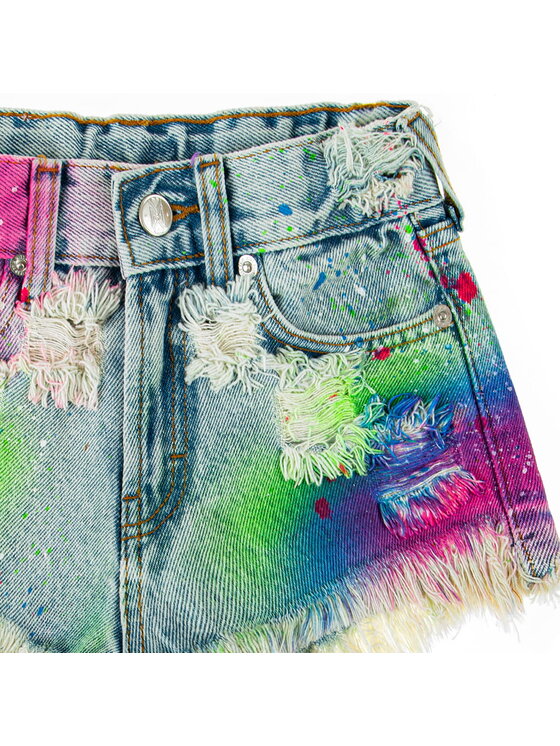 MissDenim MissDenim Szorty jeansowe Midi Waist Kolorowy Regular Fit