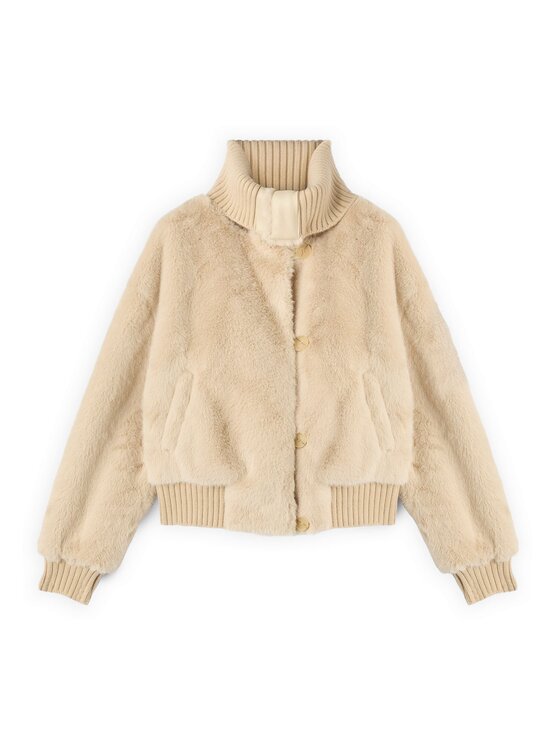 Motivi Motivi Pelliccia 8627Q000226N002 Écru Over Fit