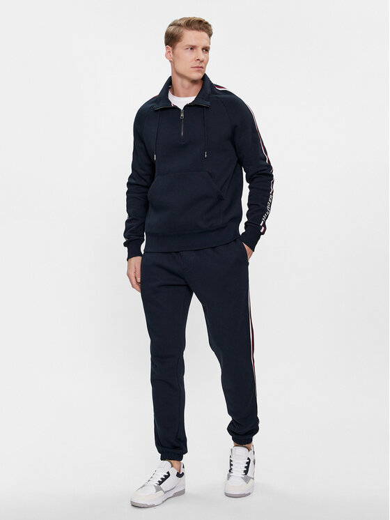 Tommy Hilfiger Tommy Hilfiger Pulóver Global Stripe MW0MW33661 Sötétkék Regular Fit