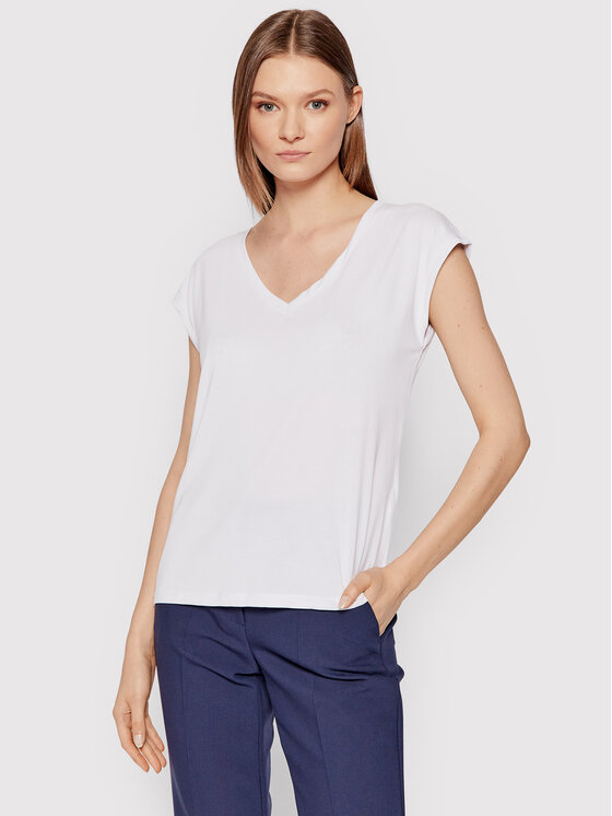 Vero Moda T-krekls Filli 10247666 Balts Regular Fit