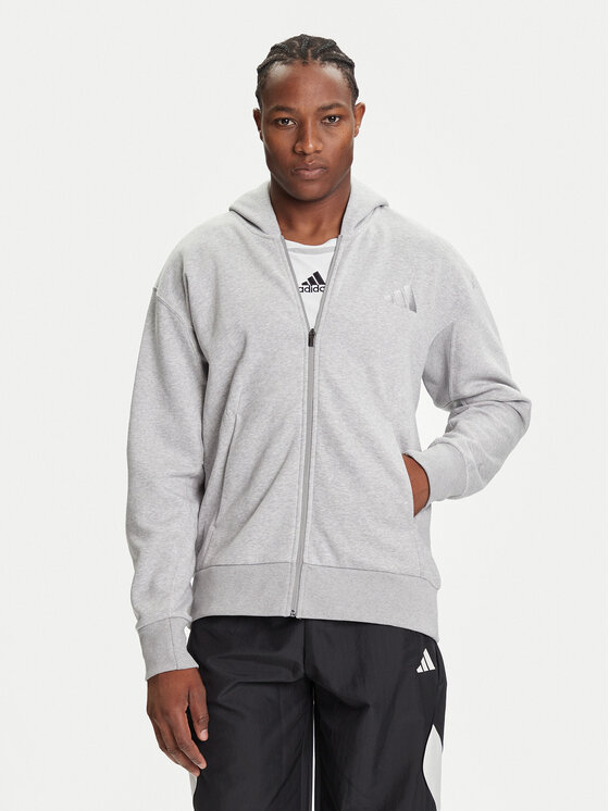adidas adidas Hanorac ALL SZN Fleece IY4159 Gri Loose Fit