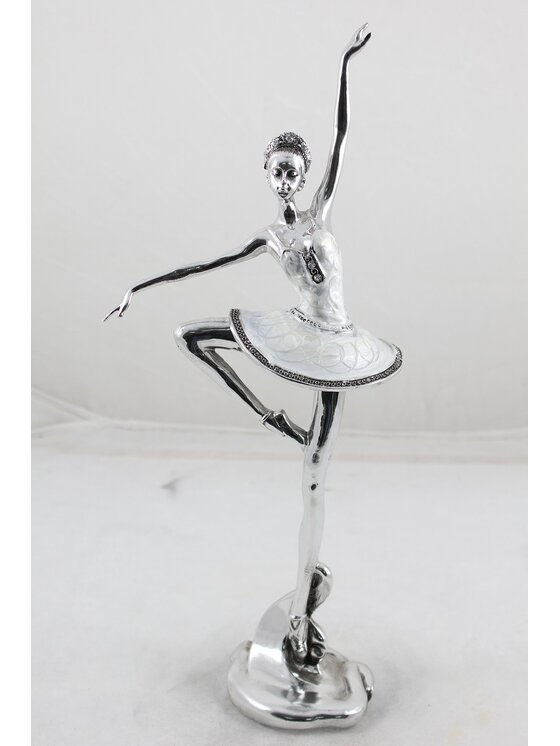 MIAhome MIAhome Figurka baletnica 36x15x8,5 cm OLORINA-2 Srebrny
