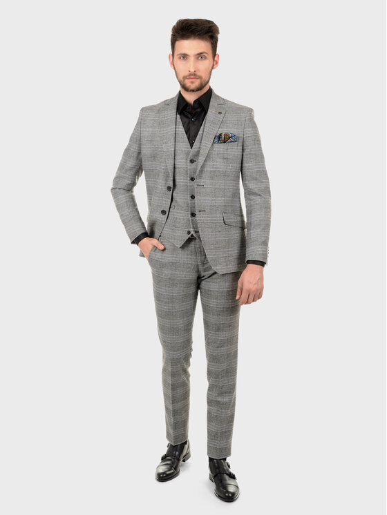 Evenemen Evenemen Spodnie garniturowe Jocker Z Szary Slim Fit