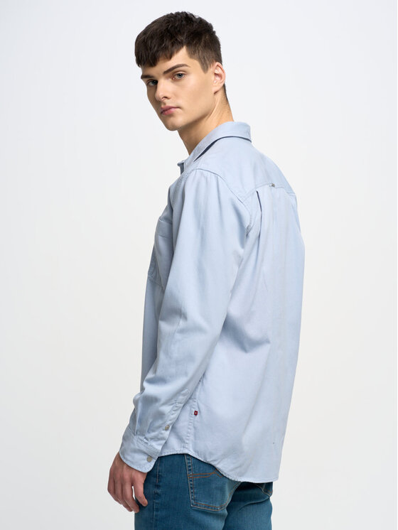 BIG STAR BIG STAR Koszula GOWIS_401_140 Niebieski Basic Fit