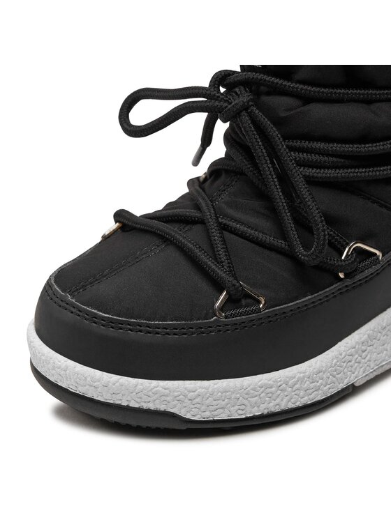 Moon Boot Moon Boot Μπότες Χιονιού Jr Girl Low Nylon Wp 34051800001 Μαύρο