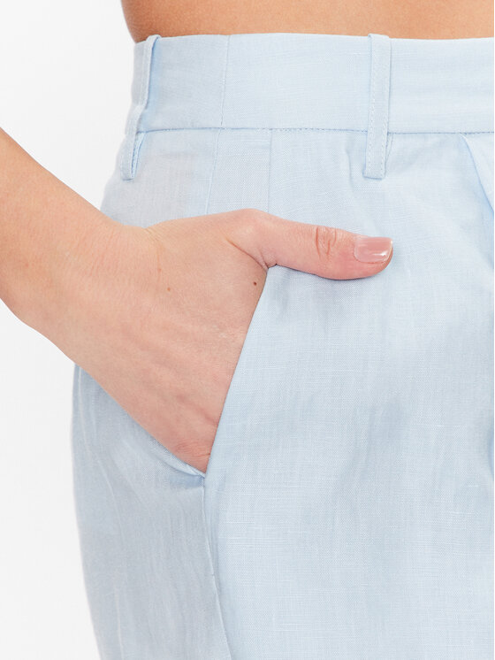 Remain Remain Παντελόνι υφασμάτινο Linen 500160190 Μπλε Regular Fit