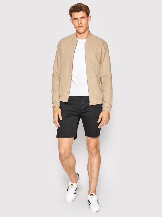 Pantaloncini di jeans Ford DMP53381 Nero Slim Fit