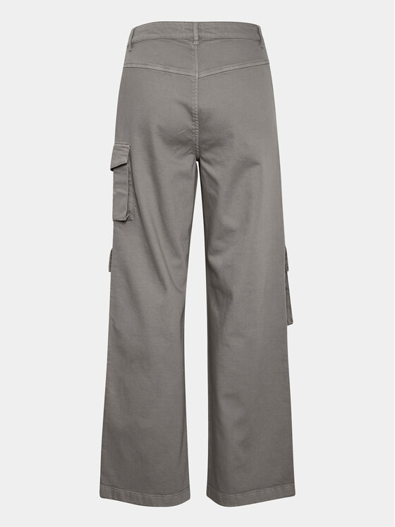 Gestuz Gestuz Kalhoty z materiálu Mirza 10908720 Šedá Relaxed Fit