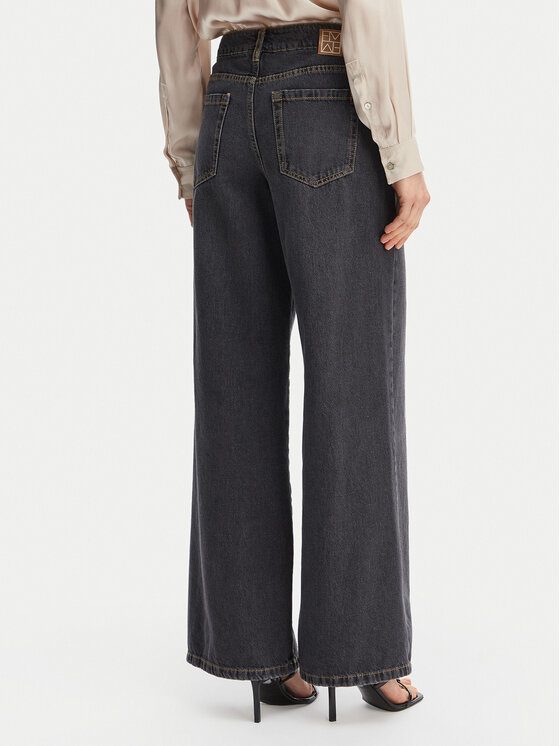 Marella Marella Jeansy Emme by Marella Drago 2615181121 Černá Wide Leg
