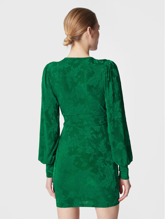 Abito da cocktail Jaquard 20274 Verde Slim Fit