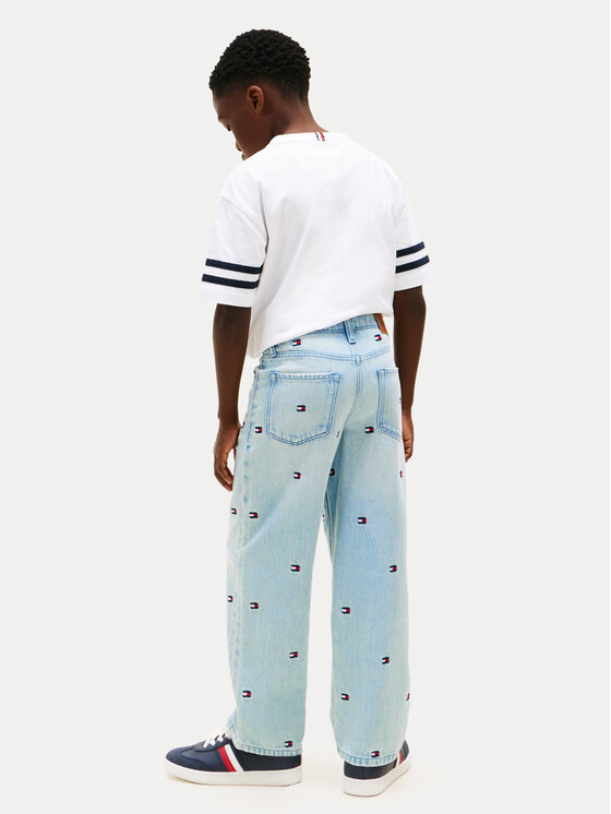 Tommy Hilfiger Tommy Hilfiger Jeansy Wavy Flag KB0KB10417 Niebieski jasny Loose Fit