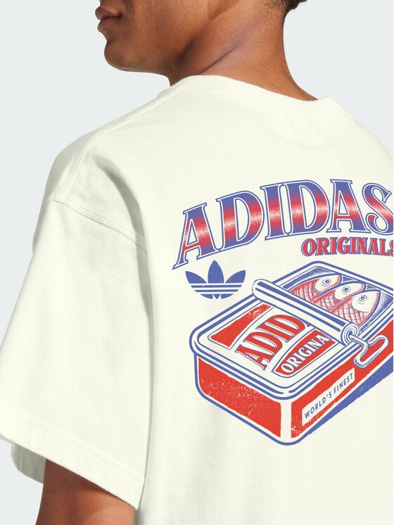 adidas adidas T-Shirt SARDINES GRAPHIC TEE Biały Oversize