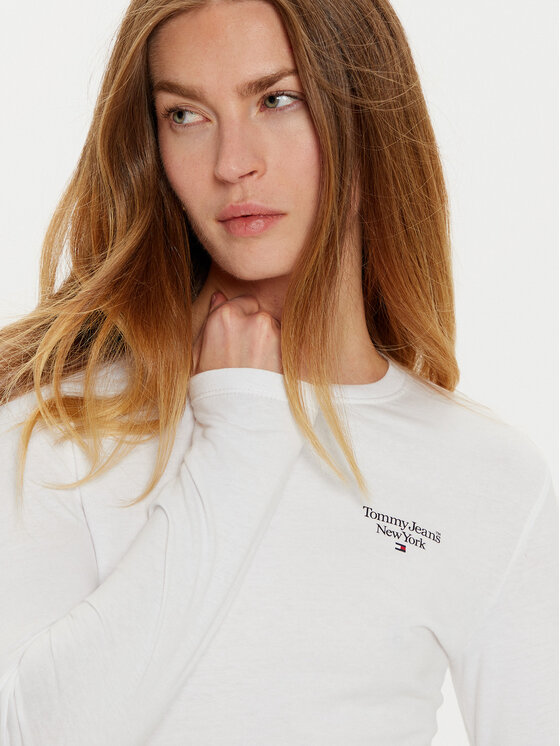 Tommy Jeans Tommy Jeans Bluza Essential DW0DW18793 Bela Slim Fit