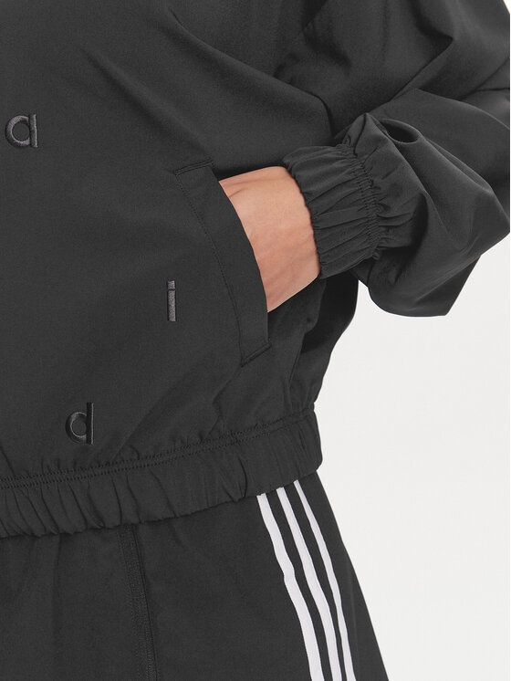 adidas adidas Ветровка Embroidery IS4321 Черен Loose Fit