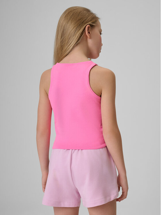 4F 4F Tank top POOLSIDE CLUB Różowy Slim Fit