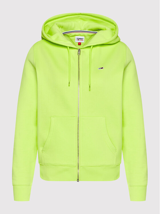 Zip Hoodie Tommy Hilfiger Neon Green Hoodie Tommy Jeans Mikina Zip