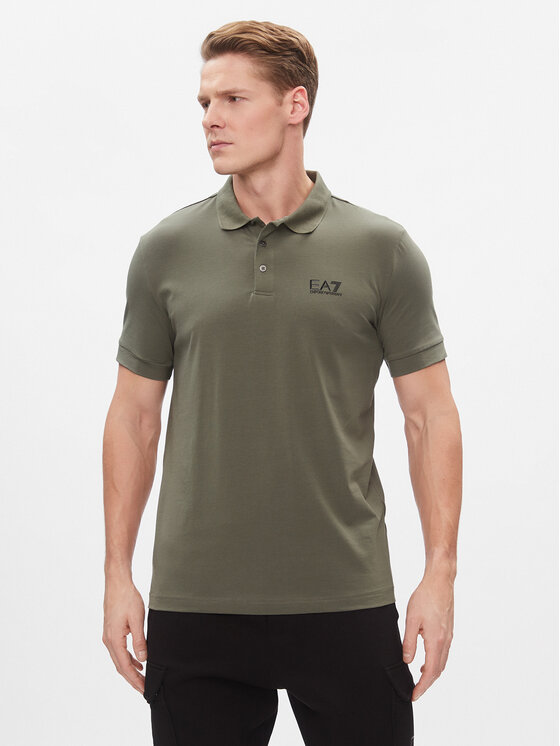 EA7 Emporio Armani Polo 8NPF04 PJM5Z 1846 Zaļš Regular Fit