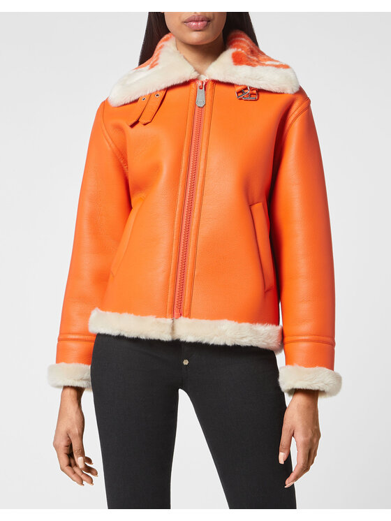 PHILIPP PLEIN PHILIPP PLEIN Vatovaná bunda 8279 Oranžová Regular Fit