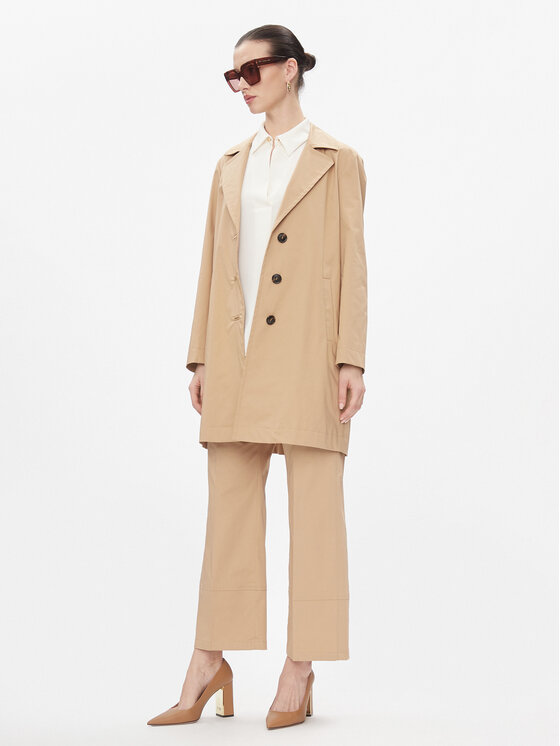 Marella Marella Cappotto di transizione Impact 2413021051200 Marrone Regular Fit