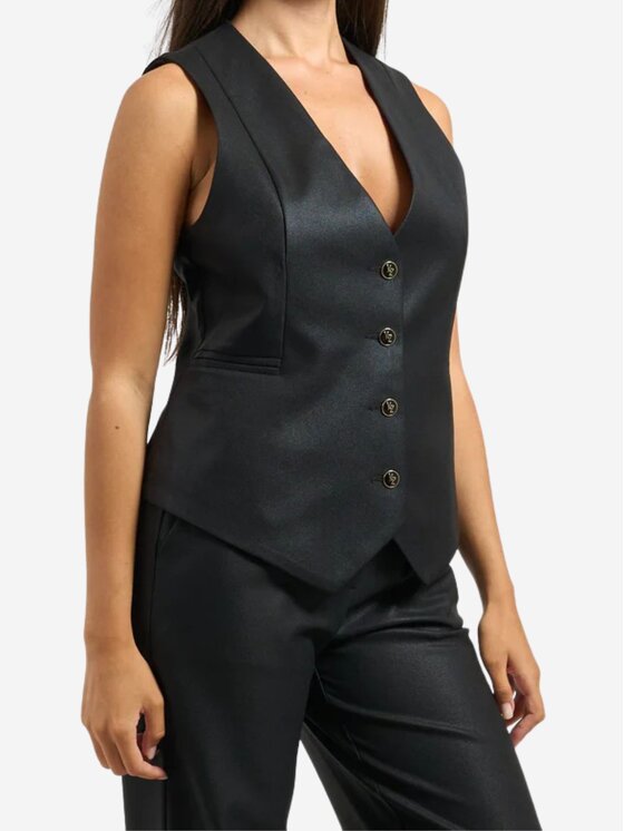 Yes Zee Yes Zee Gilet Gilet donna Nero Regular Fit