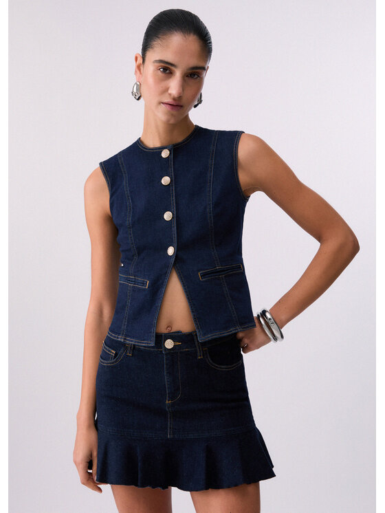 Liu Jo Liu Jo Gilet UA6345D492577000 Celeste Slim Fit