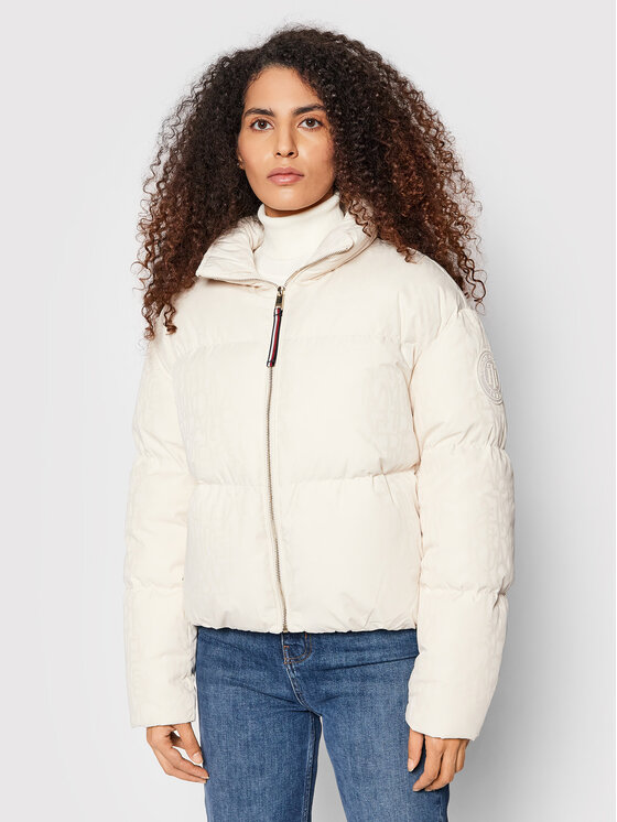Tommy Hilfiger Tommy Hilfiger Зимова куртка Logo Jaquard WW0WW31921 Бежевий Regular Fit