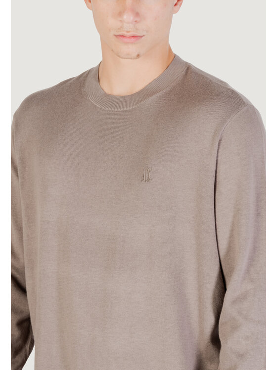 Armani Exchange Armani Exchange Sweter PULLOVER Brązowy Over Fit
