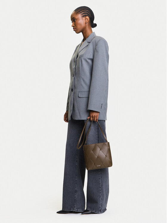 Calvin Klein Calvin Klein Torebka Ck Woven Square Crossbody K60K612991 Brązowy