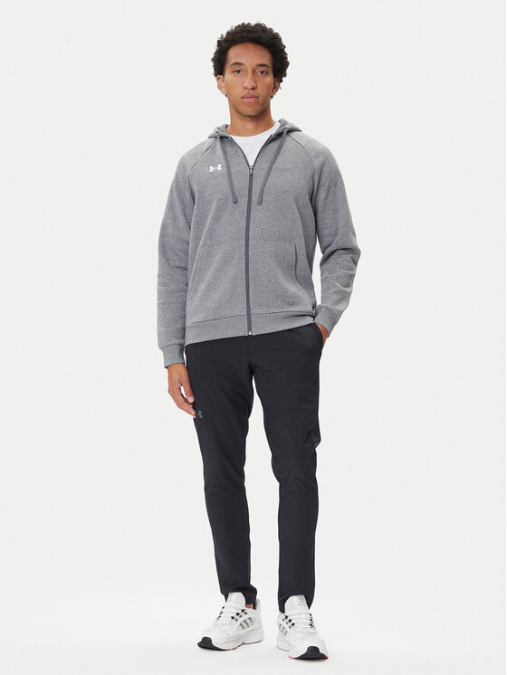 Under Armour Under Armour Bluza Rival Fleece FZ Hoodie Szary Regular Fit