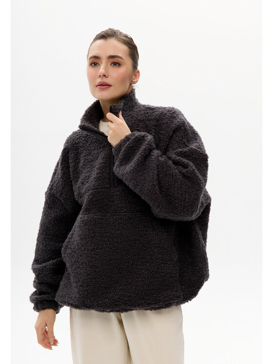 Mirons Mirons Bluza baranek Szary Oversize