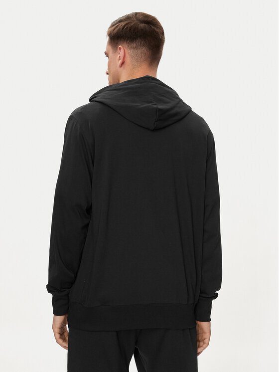 adidas adidas Majica dugih rukava Essentials Logo Hoodie IC0440 Crna Regular Fit