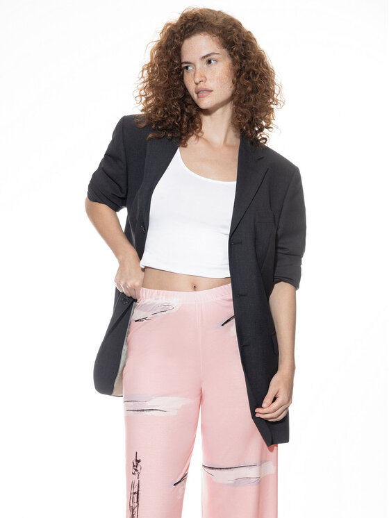 Mey Mey Spodnie damskie 1220067 Różowy Comfortable Fit