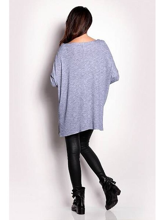 Awama Awama Sweter A154 Niebieski Basic Fit