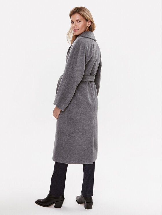 Weekend Max Mara Weekend Max Mara Płaszcz wełniany Tempera 2350161233 Szary Regular Fit