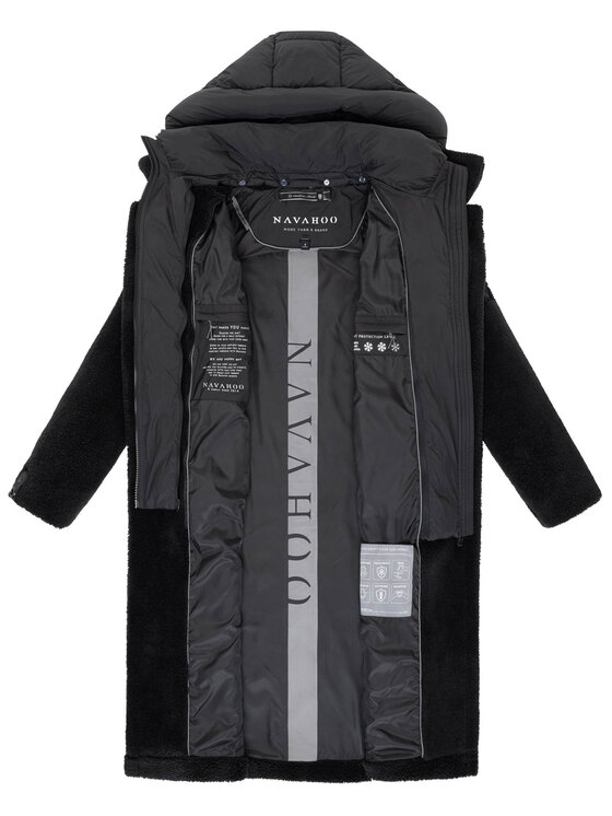 Navahoo Navahoo Kurtka zimowa Teddyzauber Czarny Regular Fit