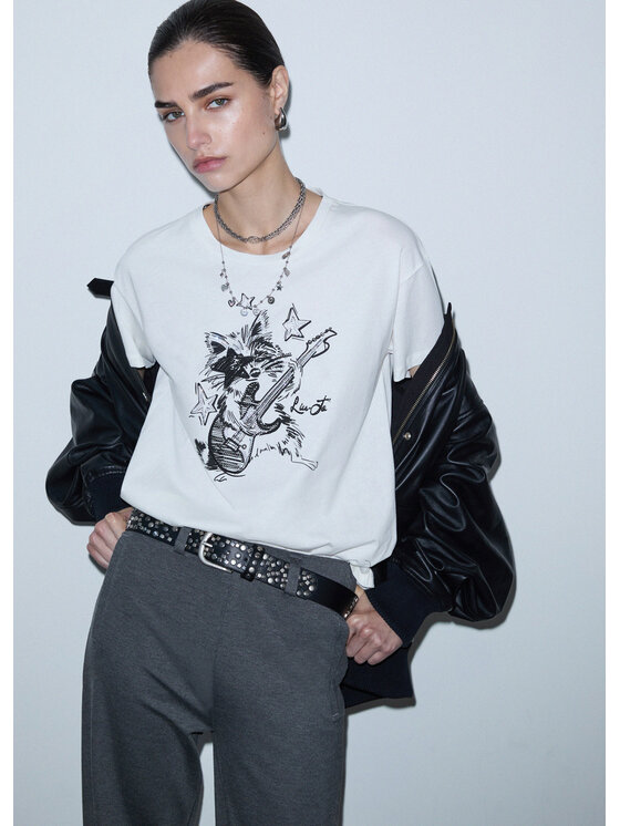 Liu Jo Liu Jo T-Shirt TF6255JS923L9390 Biały Regular Fit