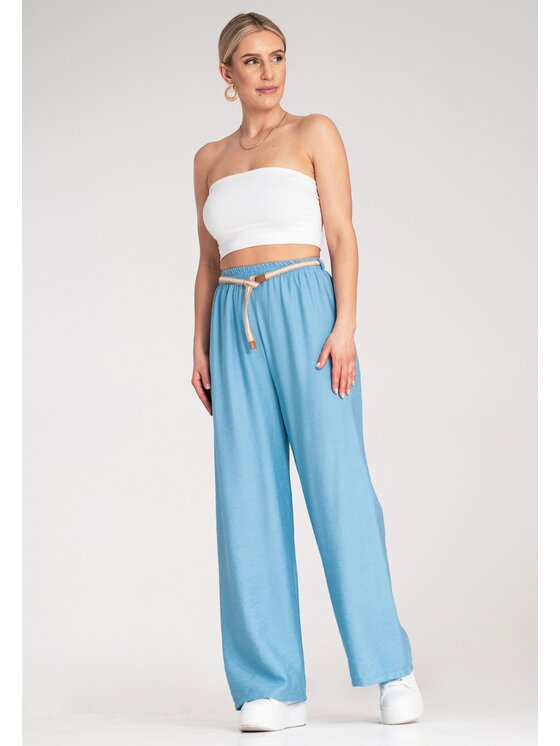 FIGL FIGL Bavlnené nohavice M1149 Modrá Comfort Fit
