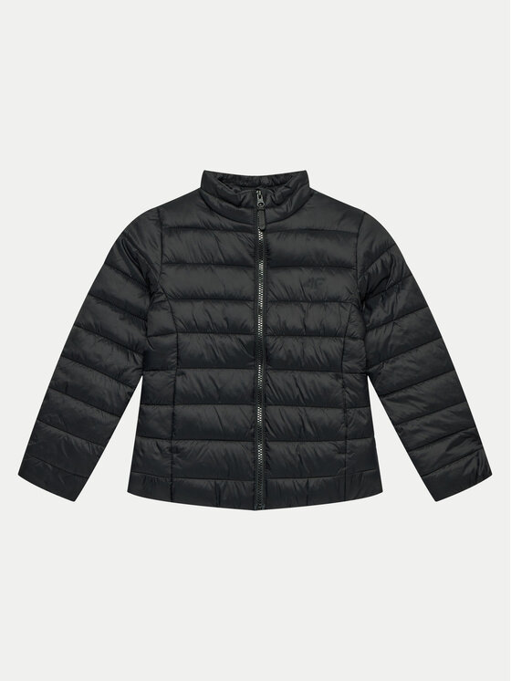 4F Geacă din puf 4FJWSS24TDJAF342 Negru Regular Fit