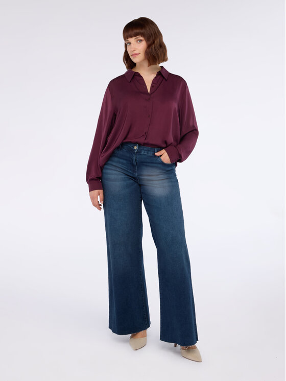 Fiorella Rubino Fiorella Rubino Koszula 5100L000159N036 Bordowy A-Line Fit