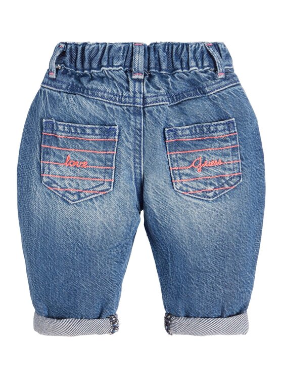 Guess Guess Jeansy K3GA01 D4MU2 Niebieski Mom Fit