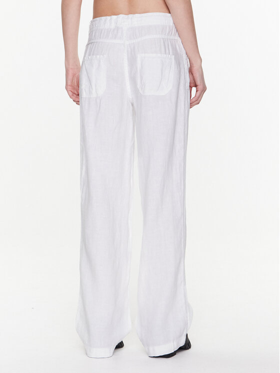 BDG Urban Outfitters BDG Urban Outfitters Штани з тканини BDG LINEN FIVE POCKET 76475037 Білий