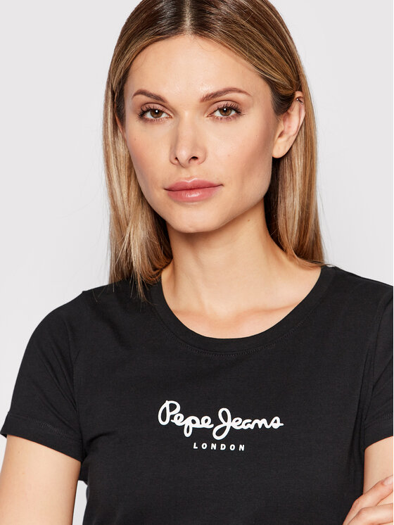 Pepe Jeans Pepe Jeans T-Shirt New Virginia PL505202 Černá Slim Fit